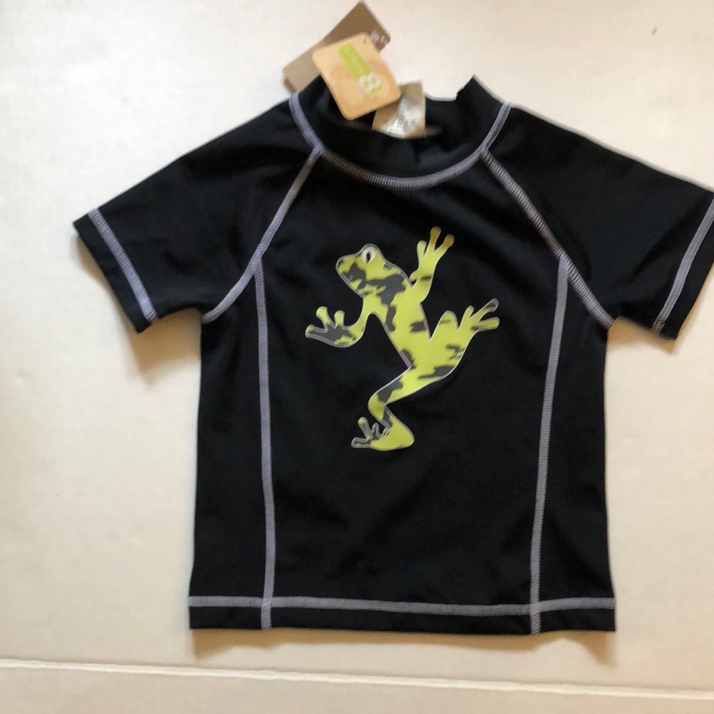 NWT Crazy 8 frog rash guard size 3t